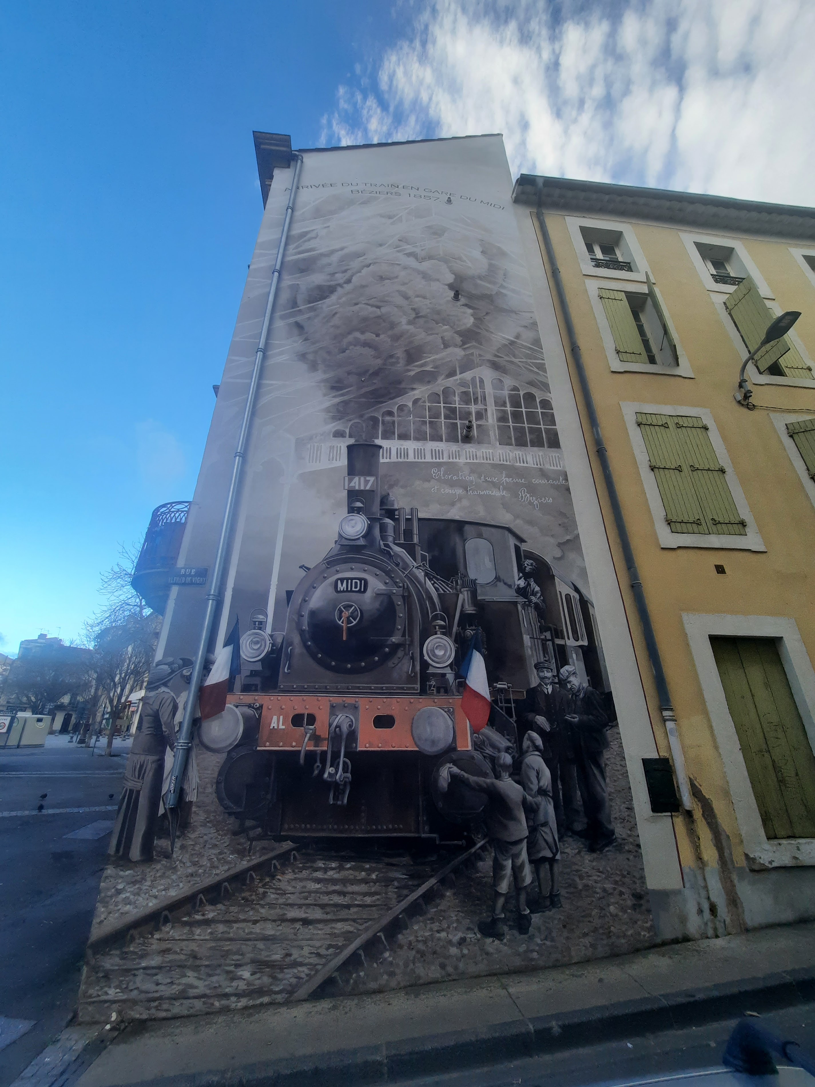 Fresque Arrivée du Train à Béziers