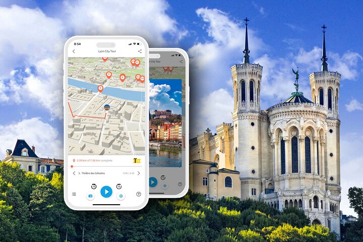 Visite à pied de Lyon avec audioguide sur votre smartphone